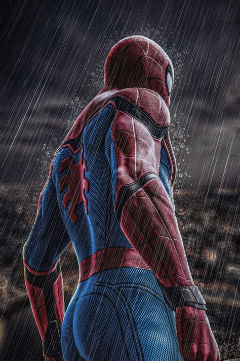 640x960 Spiderman In Rain 4k Iphone 4 Iphone 4s Hd 4k Wallpapers