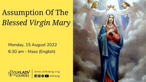 Mass Assumption Of The Blessed Virgin Mary Youtube