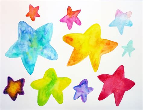 Painted And Doodled Stars Tutorial Art Is Basic An Elementary Art Blog