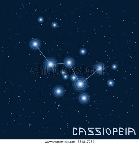 Constellation Cassiopeia Stock Vector Royalty Free 331817234