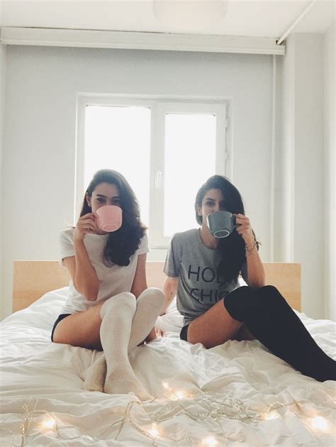 Me My Bestie Drinks Coffee Together We Are Twins Sister With The Same Name Sister Photography