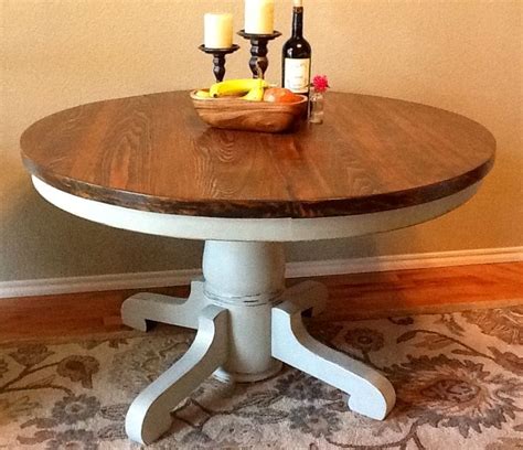 Get free shipping on qualified round kitchen & dining tables or buy online pick up in store today in the furniture department. Vintage round pedestal table. Base painted pale gray ...