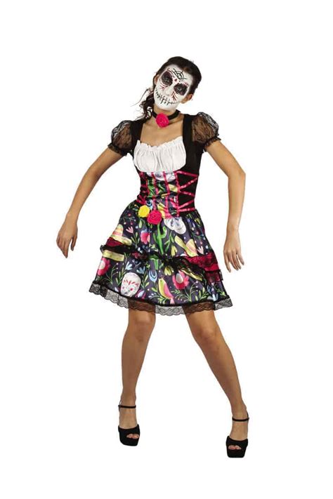 Ladies Day Of The Dead Multicolour Costume The Cps Warehouse