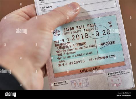 Showing Japan Rail Pass Stock Photo Alamy