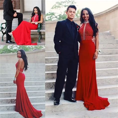 Fajarv Prom Dresses Black Girls Red