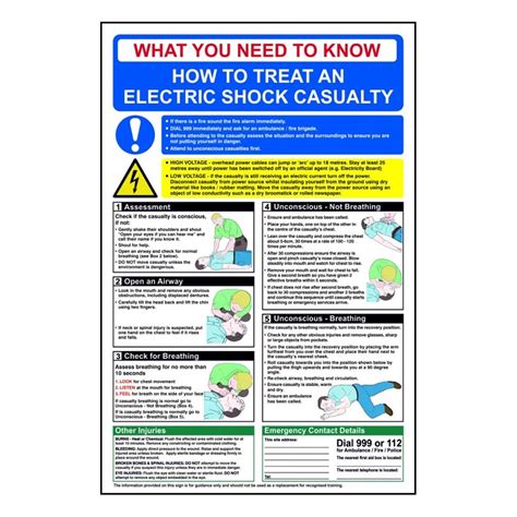 Electric Shock Treatment Guidance Safety Poster Rsis