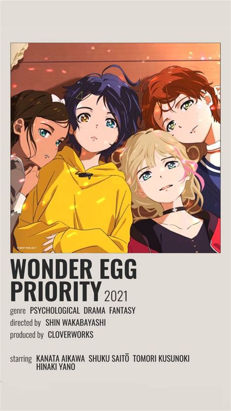Wonder Egg Priority Anime Poster In 2021 Anime Reccomendations Anime