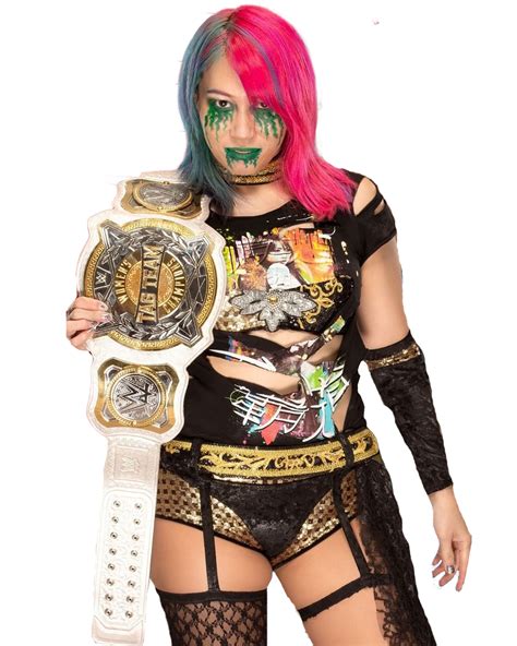 asuka women s tag team champion png by kayfabeftw on deviantart