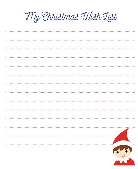 Elf On The Shelf Inspired Christmas List Printable A Little Moore