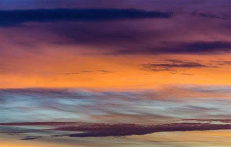 Wallpaper Colorful Twilight Sky Sunset Pink Clouds Orange Dusk