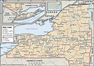New York State Map With Towns And Cities - United States Map
