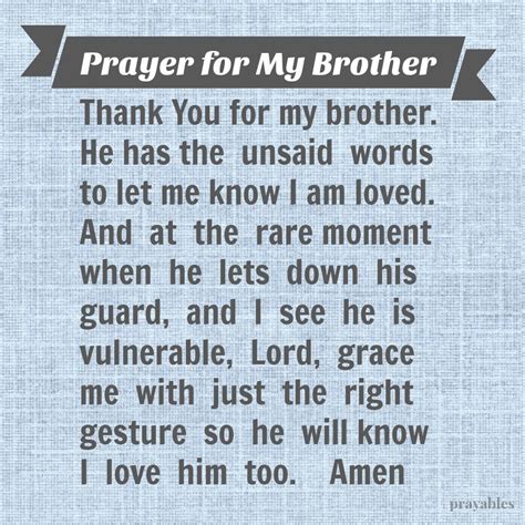 Prayer For My Brother Prayables