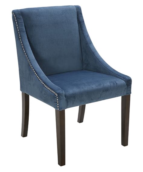 Upholstery is made of fabric and a set of two identical dining armchairs made out of oak wood with a black coat of paint and a smooth this floral fabric dining chair with tall back and no arms can efficiently complement contemporary dining. "Parsons Ivory Leather Dinning Chair with Silver Nail Head"