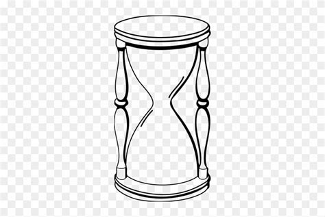 Broken Hourglass Drawing Hour Glass Black And White Free