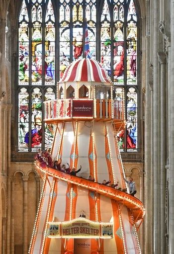 Thousands Ride Helter Skelter In Norwich Cathedral