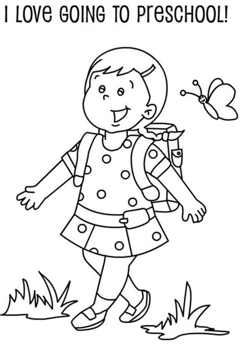 You can use this coloring page as morning work, or to have your little ones busy while you do your beginning of the year screenings. A Preschool Girl Student On Her First Day Of School ...