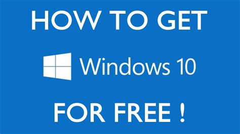 How To Get Windows 10 For Free Youtube