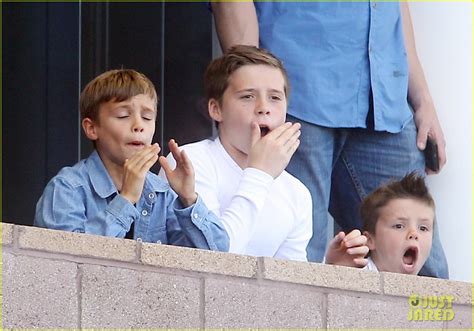 David Beckham Shirtless At Galaxy Game Photo Brooklyn Beckham Celebrity Babies