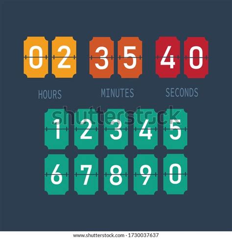 Flip Countdown Clock Icon Design Isolated Stock Vector Royalty Free