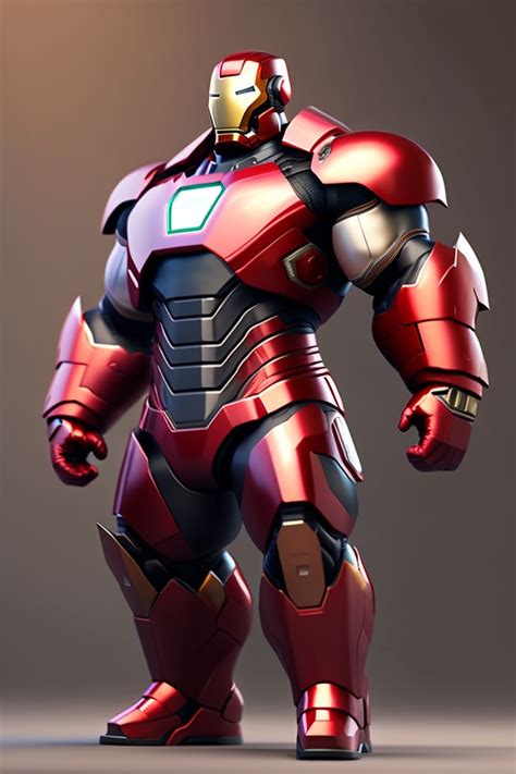 Lexica A Fat Iron Man From Mavel Realistic Full Body Hd Ar 23