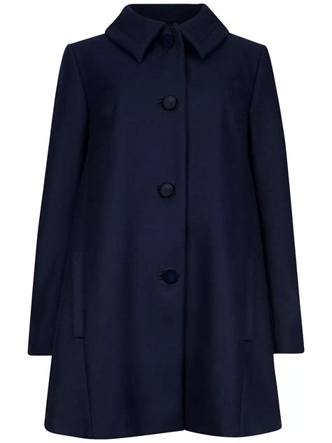 Ted Baker Alay Wool Blend Swing Coat Navy At John Lewis And Partners