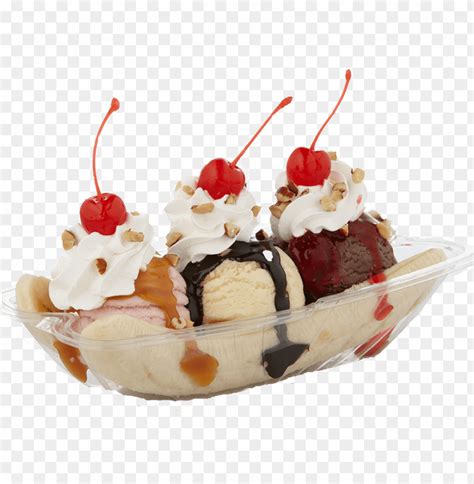 Free Download Hd Png Ice Cream Banana Split Transparent Png Transparent With Clear Background