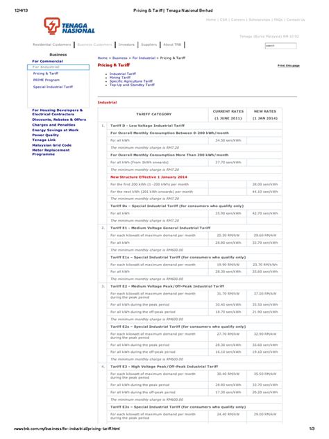Mon, jul 19, 2021, 4:57am edt Industrial - Pricing & Tariff _ Tenaga Nasional Berhad ...