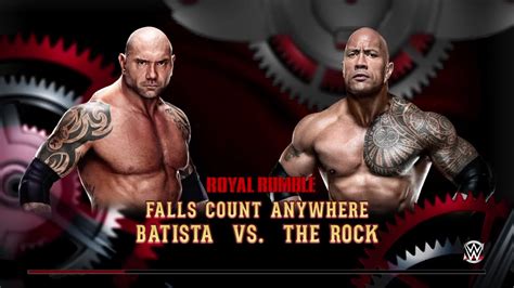 Wwe 2k15 Batista Vs The Rock Fall Count Anywhere Match 2015 Ps4