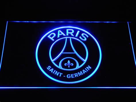 Picture may used on desktop pc, laptop, smartphone or other devices. Paris Saint-Germain FC Crest LED Neon Sign | SafeSpecial
