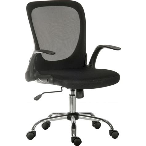 Mesh Office Chair With Folding Arms Executive Mesh Backed Parrs