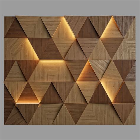 Wood Wall Panel 3d Model Wooden Wall Panels Wall Panel Design