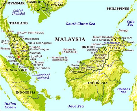 Map Of Malaysia Malaysia Map Malaysia Hotel Map Location