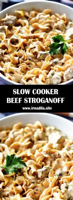It tasted so much better than the artificial soup mix. SLOW COOKER BEEF STROGANOFF | Slow cooker beef stroganoff, Beef stroganoff, Slow cooker beef