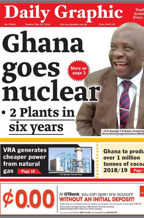 Daily Graphic Ghana Goes Nuclear 2 Plants In Six Years Facebook