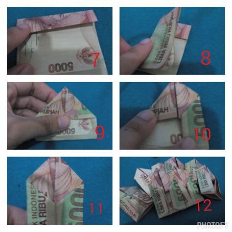 Membuat kerajinan, bunga anggrek dari kertas kreep. tutorial origami uang bentuk bunga