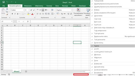Kurs Excel Podstawy Pasek Stanu Datatalk Pl