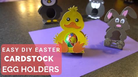 Easy DIY Easter Paper Egg holders (Cricut) - YouTube