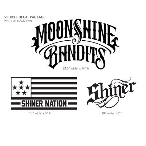 Moonshine Bandits New Logo Vehicle Decal Package
