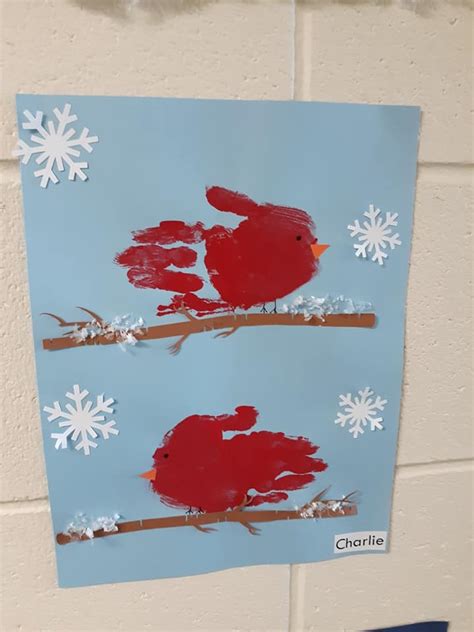 Winter Birds Handprint Craft