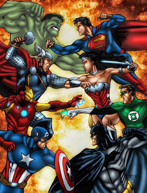 Avengers And Justice League Avengersvsjusticeleagueby