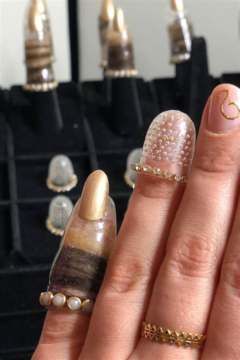 Encapsulated Nail Art Hair Encased In Nails At Nyfw Glamour Uk