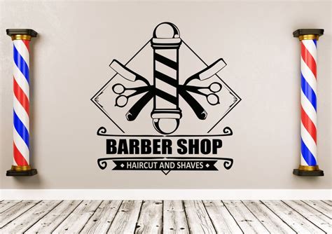 Barber Shop Wall Decal Barber Shop Wall Sticker Barber Etsy Shop