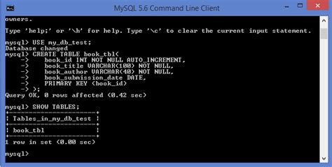 An example of how to create table in mysql. Creating and Dropping tables - Beginners guide to MySQL ...