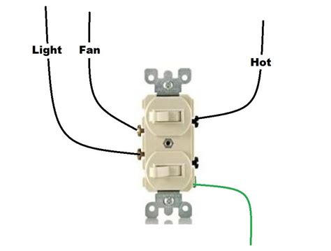 How To Wire A Bathroom Fan And Light On Double Switch