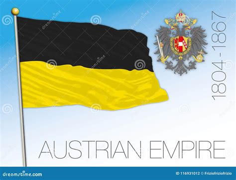Austrian Empire Historical Flag Austria Stock Vector Illustration Of