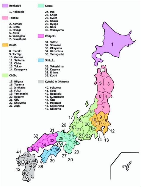 Japan Regions And Prefectures Japan Map Japan Prefectures Japan Travel