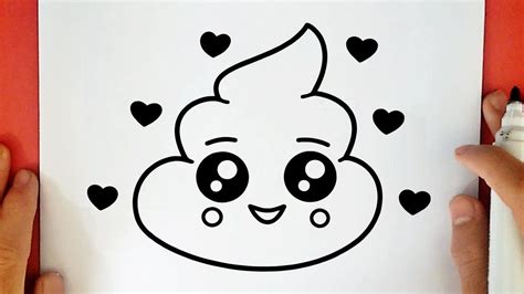Come Disegnare Cacca Emoji Kawaii Easy Drawings Dibujos Faciles My