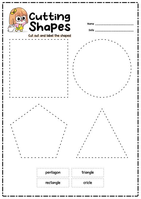 Cut Out Worksheets For Kindergarten Printable Kindergarten Worksheets