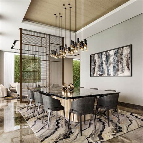 Marble Dining Room Set Luxury Traditional Interior Design Ideas