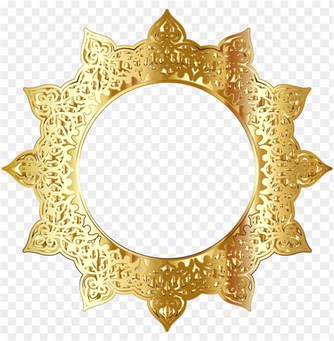 Golden Round Frame Png Free Png Images Toppng